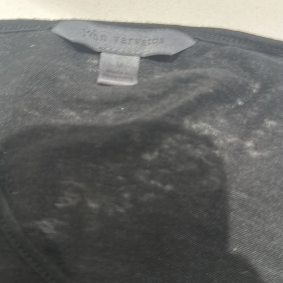 John Varvatos black linen Henley shirt - Picture 3 of 8